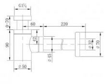 ADW design sifon Mini 1.1/4 chroom